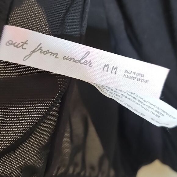 Urban Outfitters Out From Under Black Mesh Corset Top Medium - Picture 5 of 7